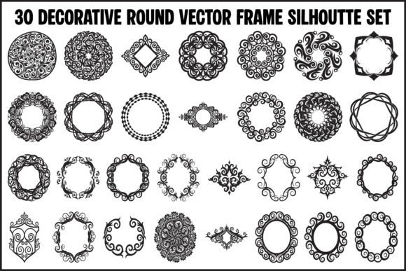 30 Decorative Round Vector Frames for Elevated Branding