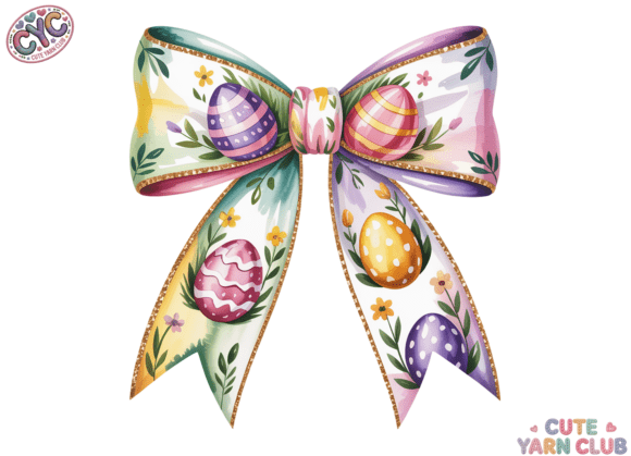 Coquette Decorative Easter Bow PNG: Your Seasonal Design Essential