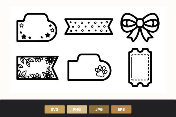 Decorative Black White Tag Line Art: A Designer's Toolkit
