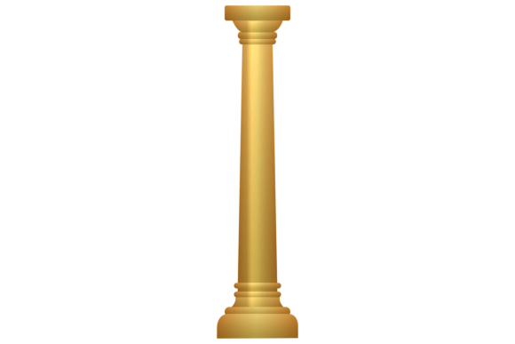 Decorative Golden Pillar: Classic Luxury for Modern Design