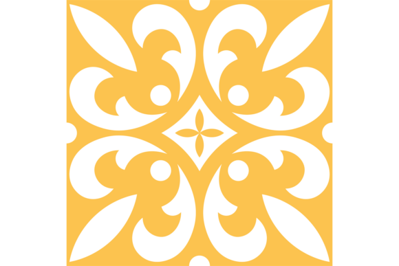 Decorative Mosaic Tile. Fabric Pattern. Ceramic Wall Motif.