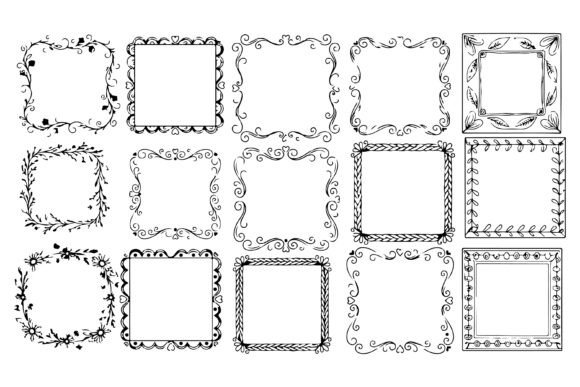 Elegant Decorative Frame Border Doodle for Your Projects