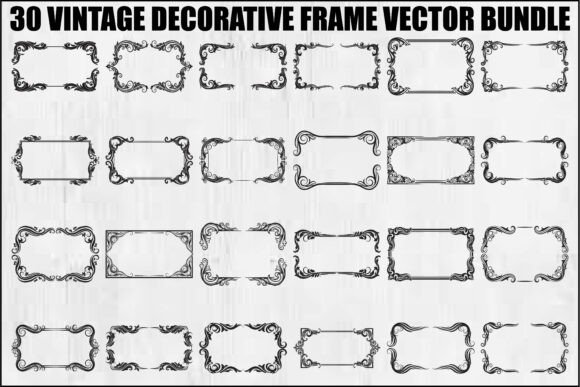 Elevate Your Projects with a Vintage Decorative Frame Bundle