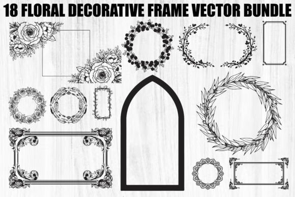 Floral Decorative Frame Bundle: Your Ultimate Design Toolkit