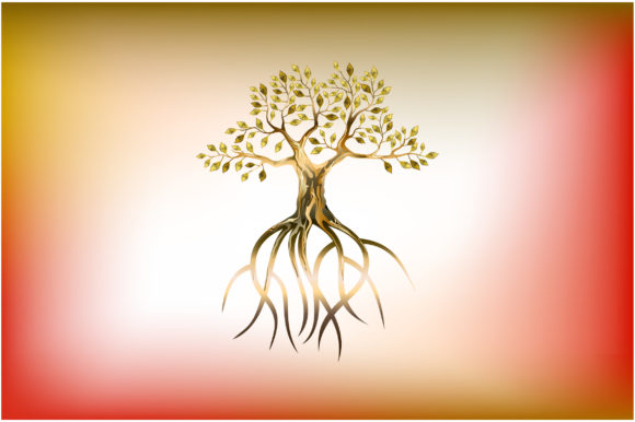 Hand Drawing Decorative Mangrove Tree: A Natural Graphic Asset
