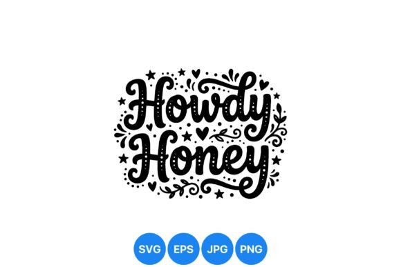 Howdy Honey Decorative SVG: Vintage Charm for Modern Projects