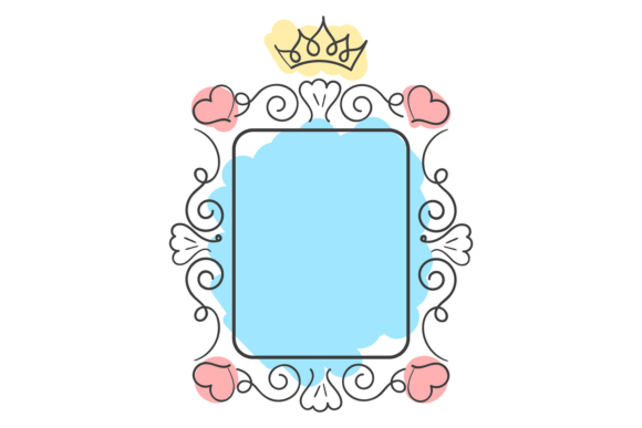 Princess Photo Frame with Decorative Han: A Designer's Royal Asset