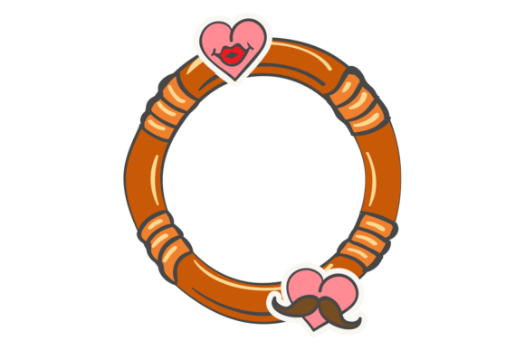 Round Decorative Frame with Pink Hearts: Design Guide