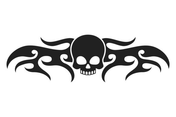 Skull Decorative Stencil: The Car Vinyl Black Typeface for Bold Branding