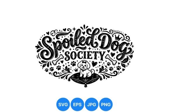 Spoiled Dog Decorative SVG: A Charming Design Asset
