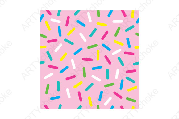 Sprinkles Donut Glaze Decorative Pattern: A Sweet Design Asset