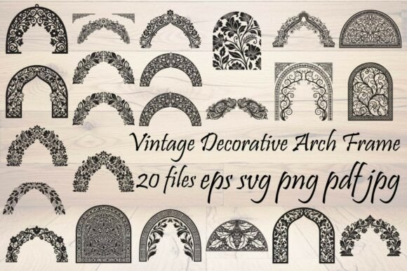 Timeless Elegance for Modern Projects: Vintage Decorative Arch Frame Vector